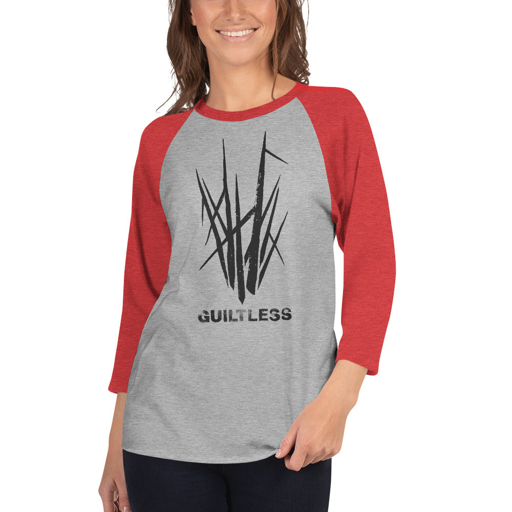Guiltless 3/4 sleeve raglan shirt
