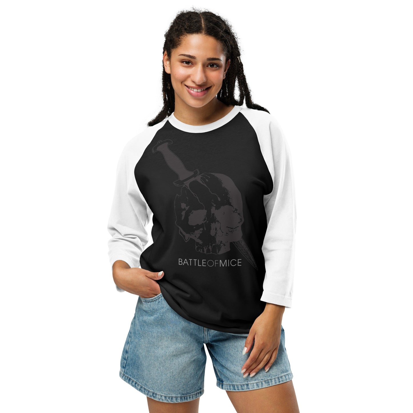 Battle of Mice - 3/4 sleeve raglan shirt