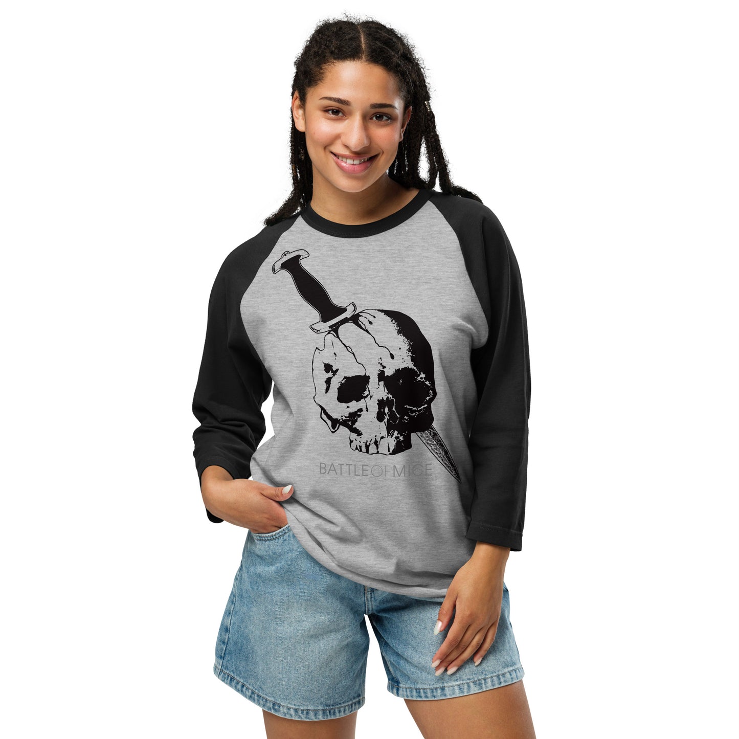 Battle of Mice - 3/4 sleeve raglan shirt
